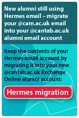 hermes cambridge email|hermes migration to exchange.